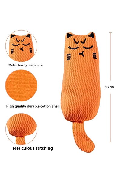 Petish Orange Color Rattle Cat Grassy Cat Toy