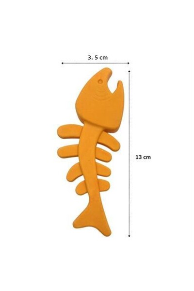 Roichil Colorful Plastic Cat Toy - Fish Bone Skeleton Shaped