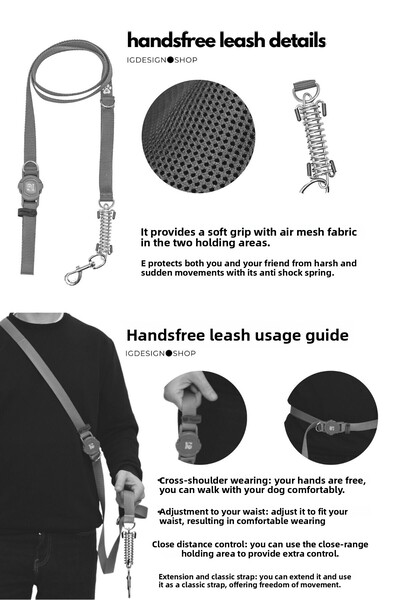 IG Design Handsfree - Hands Free Anti-Shock Spring Loading Strap