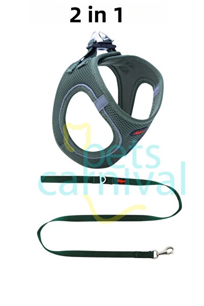 Pets Carnival Cat Dog Air-Mesh Collar and Walking Strap Set 2 in 1