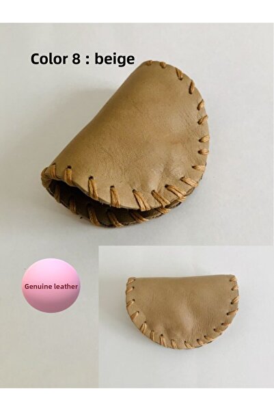 Bonvii Int محفظة عملات معدنية من الجلد الطبيعي