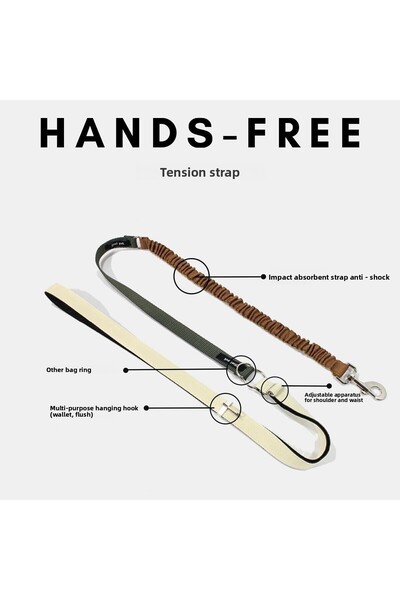 Jimi pet حزام سفر ريترو بدون استخدام اليدين