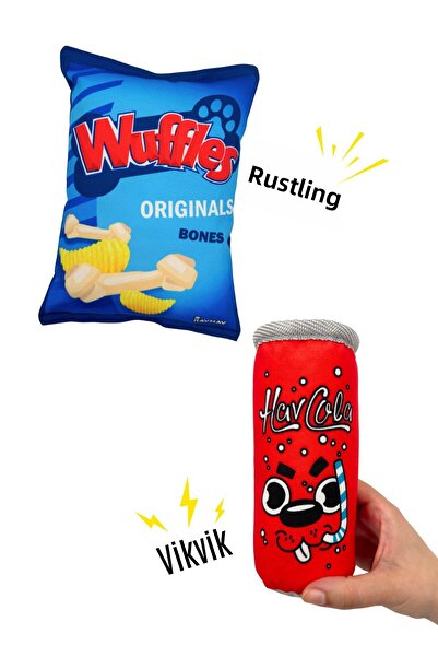 Havhav مجموعة ألعاب ماركت للكلاب مكونة من قطعتين من ألعاب الكلاب الصوتية مع ر...