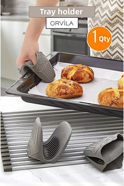 Orvila حامل فرن سيليكون منقوش على شكل كب كيك صغير قطعة واحدة