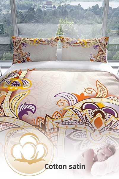 PerlaSera Σετ Παπλωματοθήκη Mirage 3d Cotton Satin Διπλό