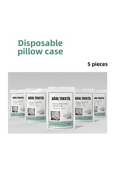 ağol tekstil Disposable Pillow Case with Cover – 70X50 20 cm |   5 Pieces