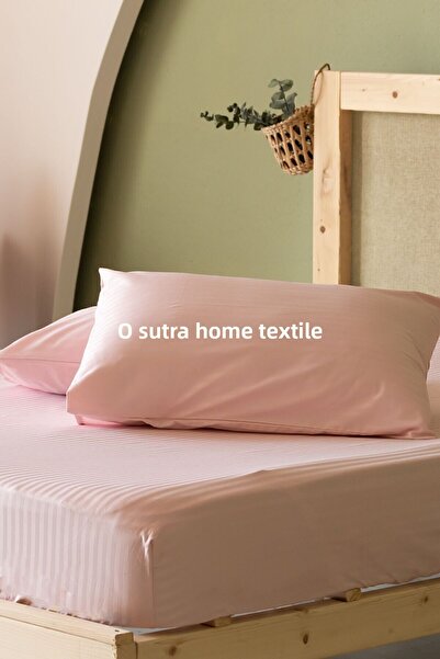 sutra 100% Cotton Satin Double Fitted Sheet Set Large Size