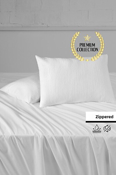 Mislina Home وسادة حماية سائل ممتازة مقاومة للماء بسحاب مقاس 50 × 70 سم