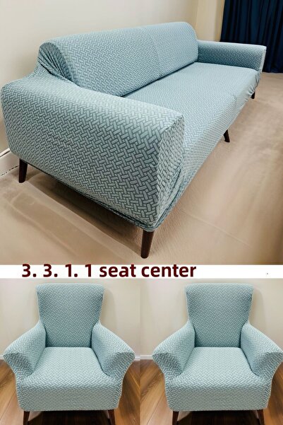 intil 3.3.1.1 طقم غطاء مقعد وغطاء جاكار موديل - غطاء أريكة منسوجات منزلية