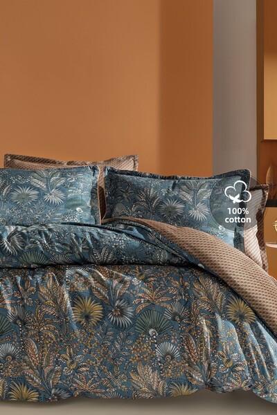 Yataş Alberta Double Satin Duvet Cover Set - Petrol