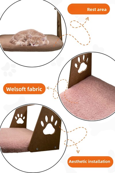 Nursoft Heater Honeycomb Easy to Hang on the Radiator Cat Bed Dust Pink