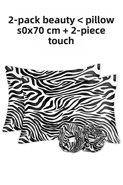 MonoHome 2 قطعة 50x70 سنتيمتر كيس وسادة من الساتان والحرير مع مشبك الحمار الوحشي