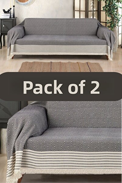 Miracolo Home Bumbac care acoperă brațele 310 cm fotoliu canapea husă canapea extensibilă cu franjuri în față design anti-alunecare multifuncțional