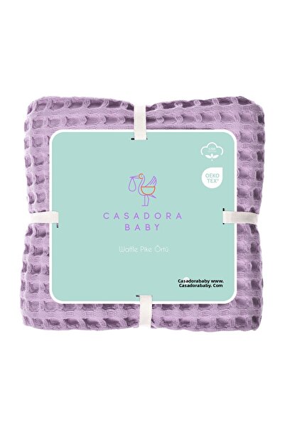 Casadora Baby 100% Cotton Single Thick Waffle Pique Blanket - Lilac - 160 X 220 Cm