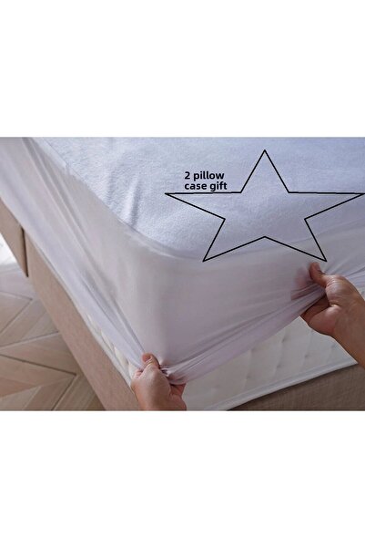 DEVRİM OLİVYA TEKSTİL White Mattress Sheet - Waterproof, Mattress Protector, Full Edge Gift
