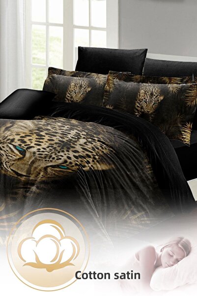 PerlaSera 3D Custom Design - Double Cotton Satin Duvet Cover Set, Lepoar Lepoar