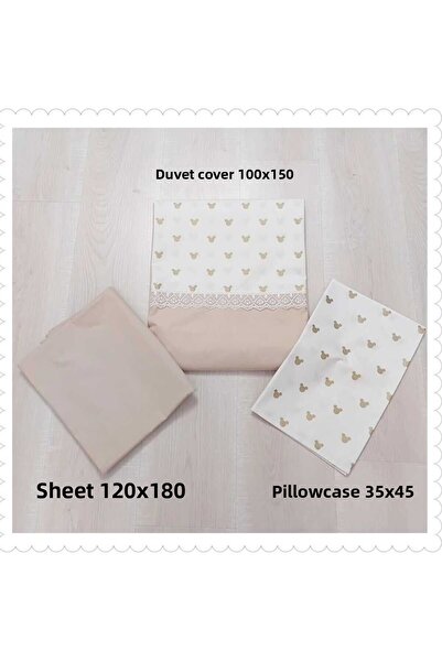 Hayalperest Baby Bett Set 100% Cotton Baby Bett and Pillow Cover