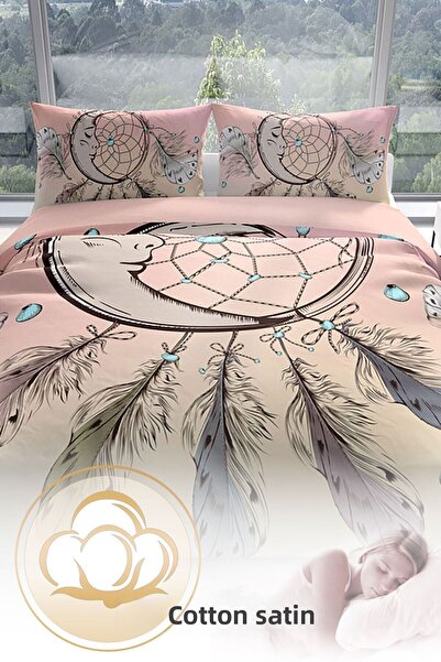 PerlaSera Set cuvertură de pilota dublă din satin de bumbac Trap 3d