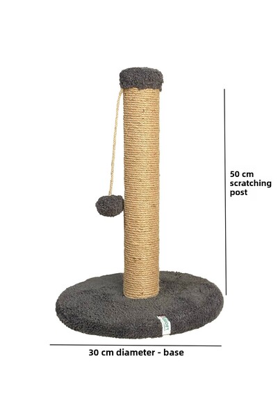 Nursoft 52 cm Cat Scratching Post - Round and Pompom Cat Scratching Post