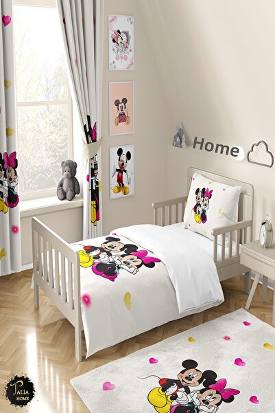 Talia Home طقم غطاء لحاف لغرفة الأطفال بتصميم ميكي ماوس TLAN-112