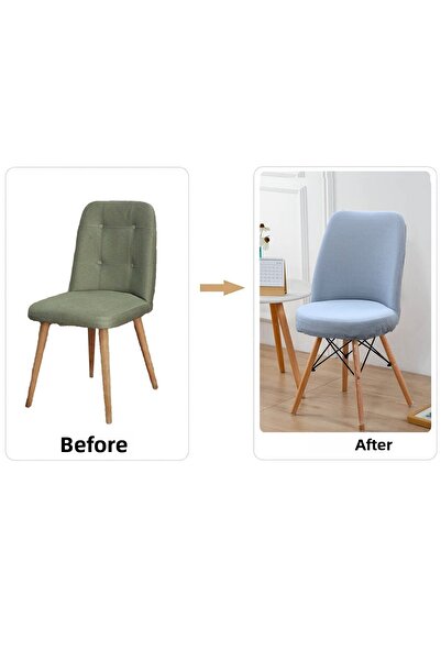 Faiend Washable Stretch Elastic Lycra Oval Chair Cover - Round Chair Cover (Grey-Color)