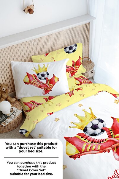 Tuğba Kuğu Single Fitted Sheet Set - for Baby Series - Yellow - Red