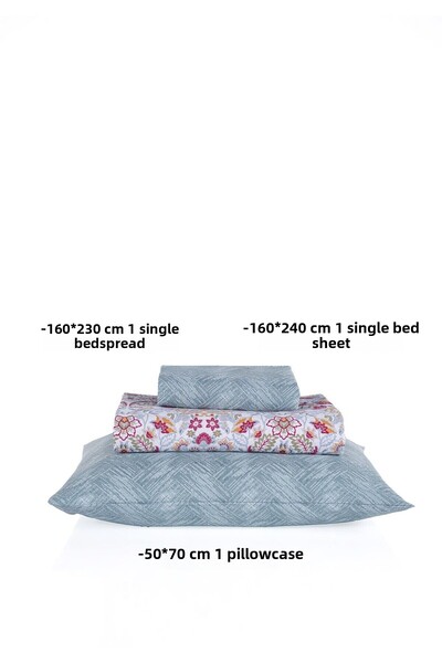 Evim Soren Single Pique Set 160x230 cm Royan Blue Burgundy