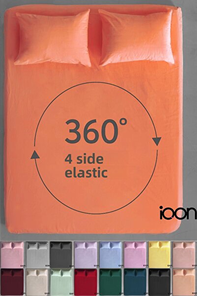 İQON Ranforce Woven Fitted Sheet Set Double - 21 Colors