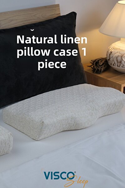 visco Față de pernă Husă de lenjerie naturală Hermosa (față de pernă de schimb)