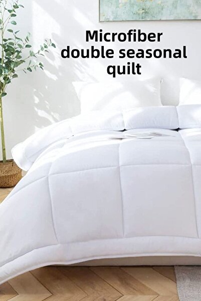 Elyaf Sepeti Microfiber Double Quilt Quilted Washable Seasonal Microfiber Quilt 195x215 Cm