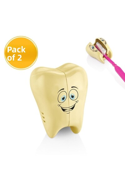 Qlüx Θήκη οδοντόβουρτσας 2 τεμαχίων Bass Pull Θήκη οδοντόβουρτσας (διάφορα χρώματα)