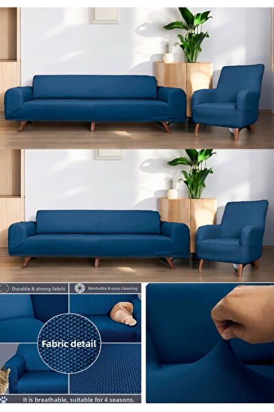 seltenet Mikropetek Stretch Elastic 3 3 1 1 Seat Cover Set Sofa Sofa Bed Cove...