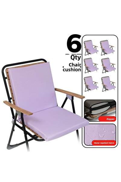 XPERMATE Pernă pentru scaun cu spătar din 6 piese cu fermoar 40x40 Pernă pentru scaun cu spătar Liliac