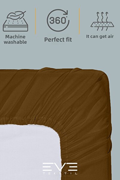 Eve Tekstil Fitted High Quality Combed Cotton Fabric Single Fitted Sheet