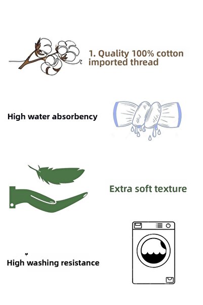 Fiesta 50X90 cm 3D Embroidered 100% Curl Hand Face Towel Set - Multicolored 6 Pieces