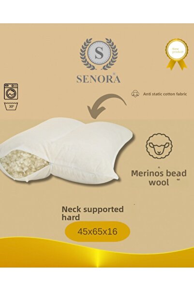 SENORA Pernă dură din mărgele naturale cu suport pentru gât