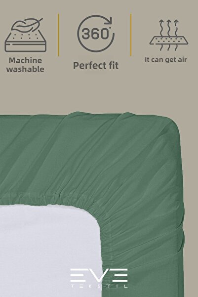 Eve Tekstil Fitted High Quality Combed Cotton Fabric Single Fitted Sheet
