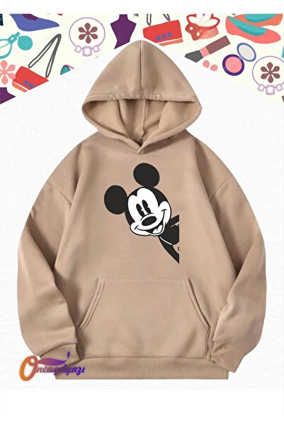 oneagılyazı MICKEY DESIGN - Hanorac unisex cu glugă OVERSIZE, imprimat cu design
