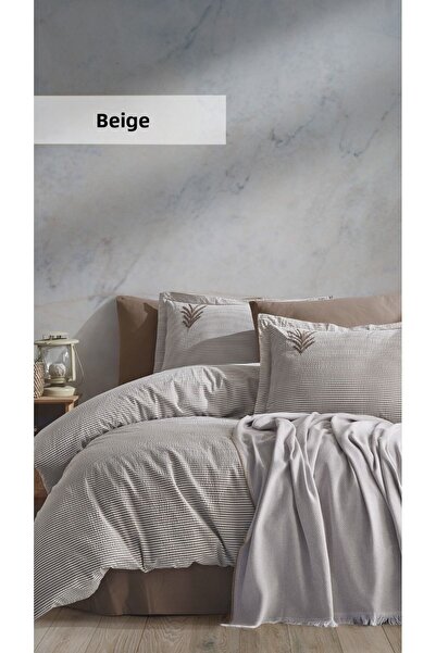 İyi Geceler İstanbul Set cuvertură dublu Maribell Pique BEIGE