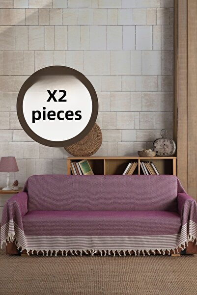 Lux Touch 2 buc. Huse pentru fotoliu și pat în stil Pergama 180x300