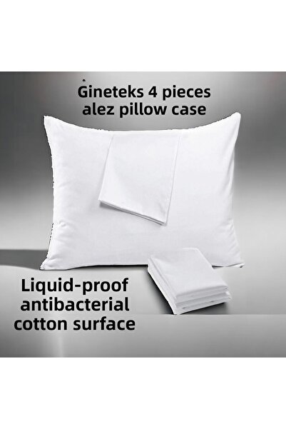 GİNETEKS 4 bucăți 50x70 cm fețe de pernă din bumbac cu fermoar ascuns și rezi...