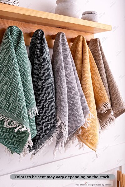 Chicvente 3 Pieces 30X50Cm Diamond Pattern Peskir, Kitchen Towel, Presentatio...