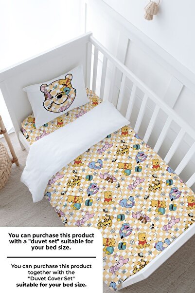 Tuğba Kuğu Baby Size Fitted Sheet Set - Cartoon Series - Cute Bear Pattern