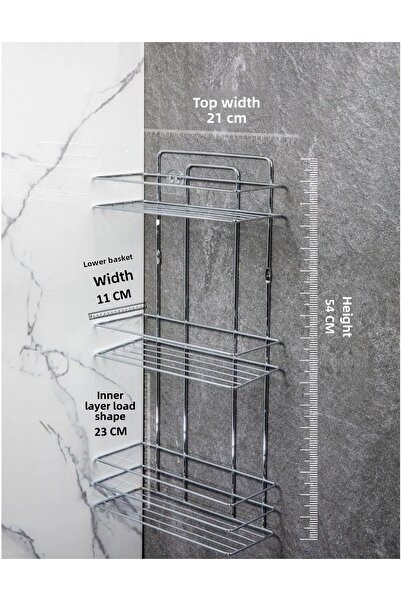 MAİN SHOP حامل شامبو رف زاوية للحمام من الفولاذ المقاوم للصدأ مكون من 3 طبقات...