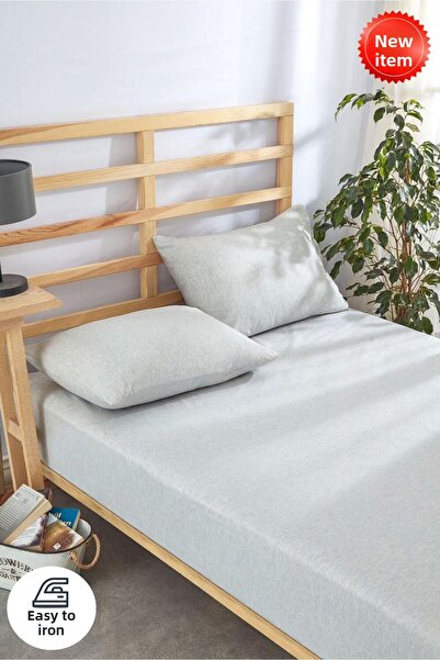 BESTİNA GOLD Elastic Sheet Set Solid Color Cotton-Pillowcase Single-Double Personality-Battal