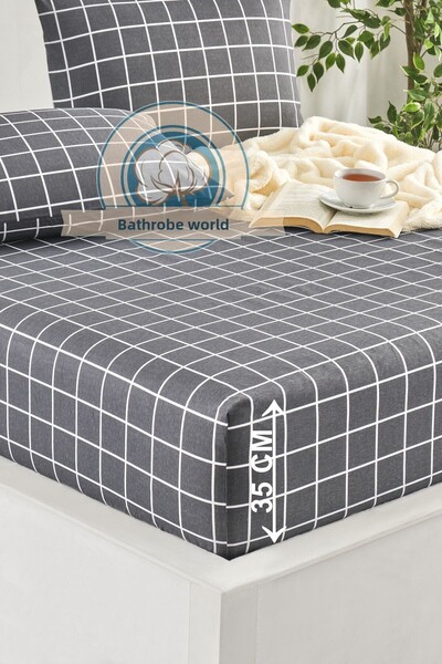 Touch Double 35 cm Fitted Sheet Set with Pillow Cover