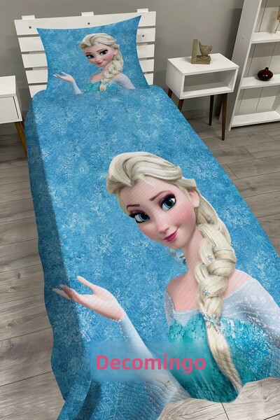 dekomingo Girl Character Light Blue Baby and Child Base Pique Set