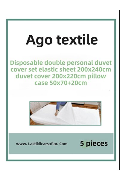 ağol tekstil Double Duvet Cover Set – Set of 5 |   Disposable, Sanitary Bed S...