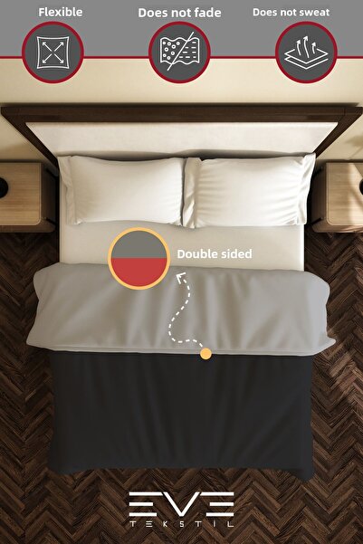 Eve Tekstil Ranforce Double Antiallergic Modern Duvet Cover Double Sided Duvet Cover 200X220 cm