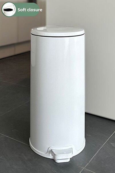 Prima Nova Cigo Pedal Kitchen Bathroom Trash Can 20 Lt White-Inside Part Black